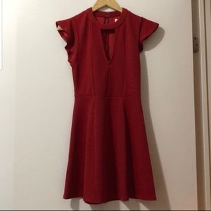 BCBGeneration flutter sleeve skater dress